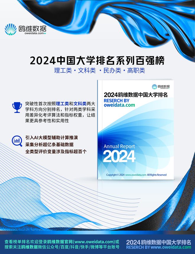用AI大模做研究！鸥维数据重磅发布2024中国大学排名(图2)